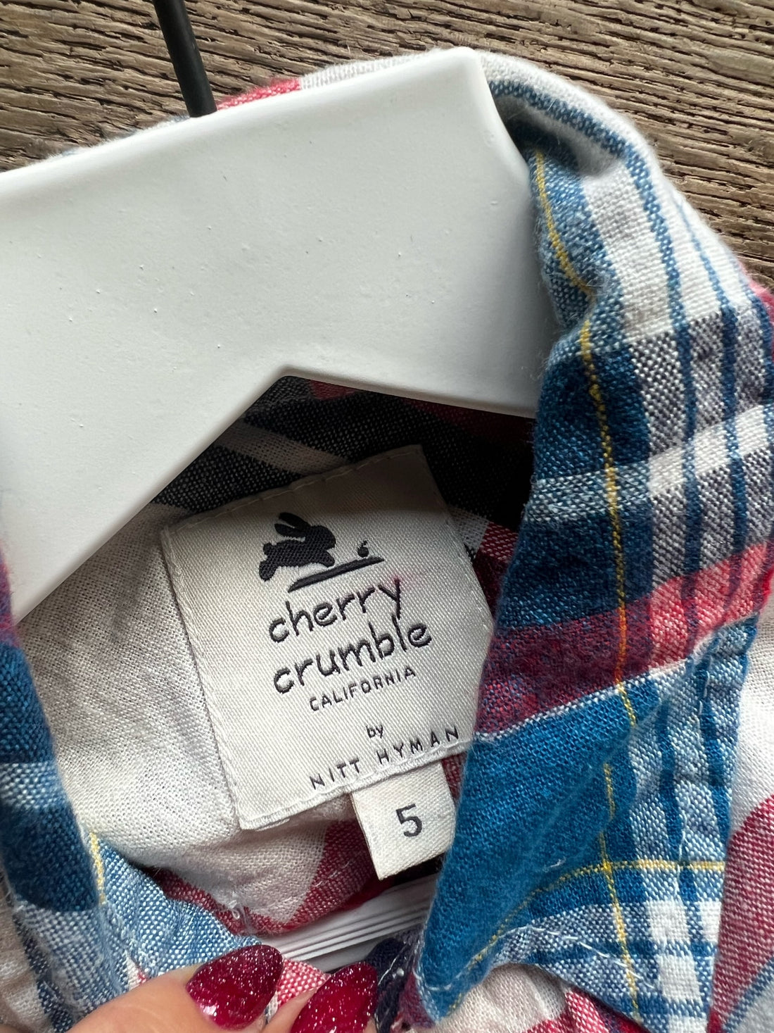 Cherry Crumble Plaid Button Down