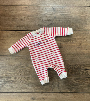 Maison Me Red Stripe Romper