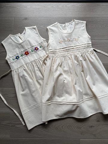 Handmade Cream Linen Dress