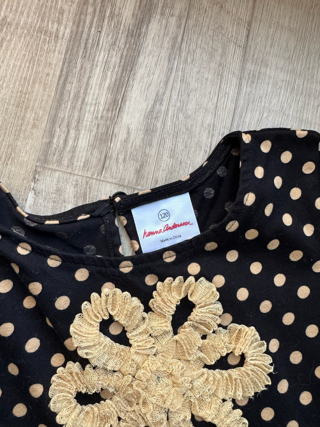 Hanna Andersson Black Polka Dot Dress