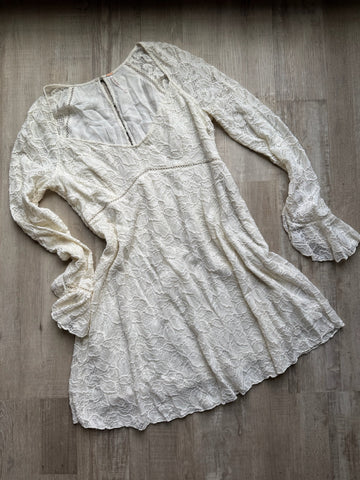 Free People Cream Lace Dress