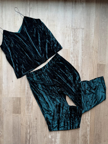 Rachel Zoe Green Velour Set