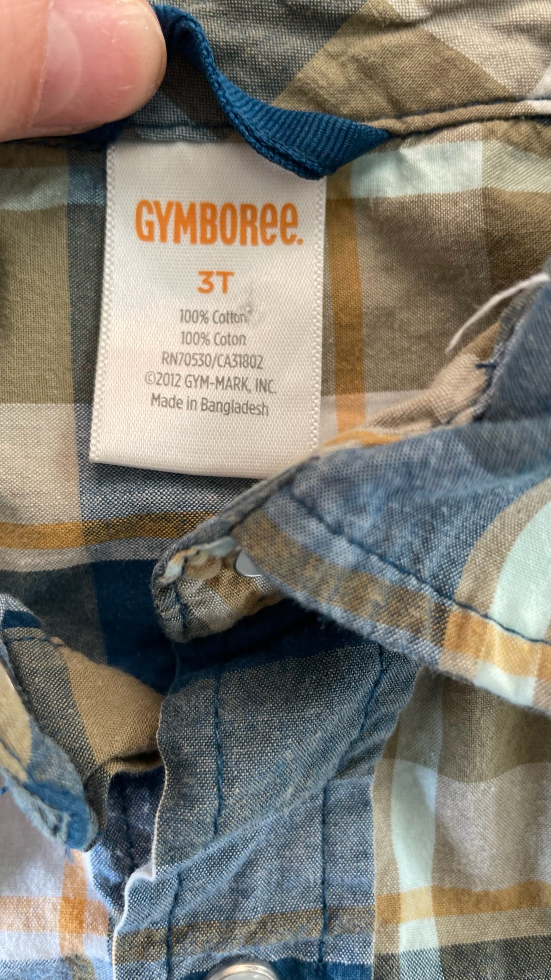 Gymboree Blue Plaid Button Down
