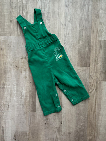 Vintage Green Train Overalls