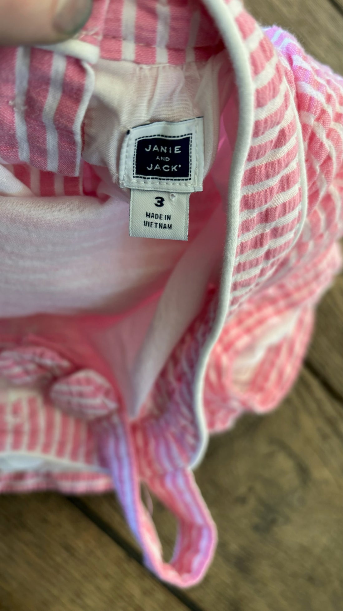 Janie & Jack Pink Striped Romper