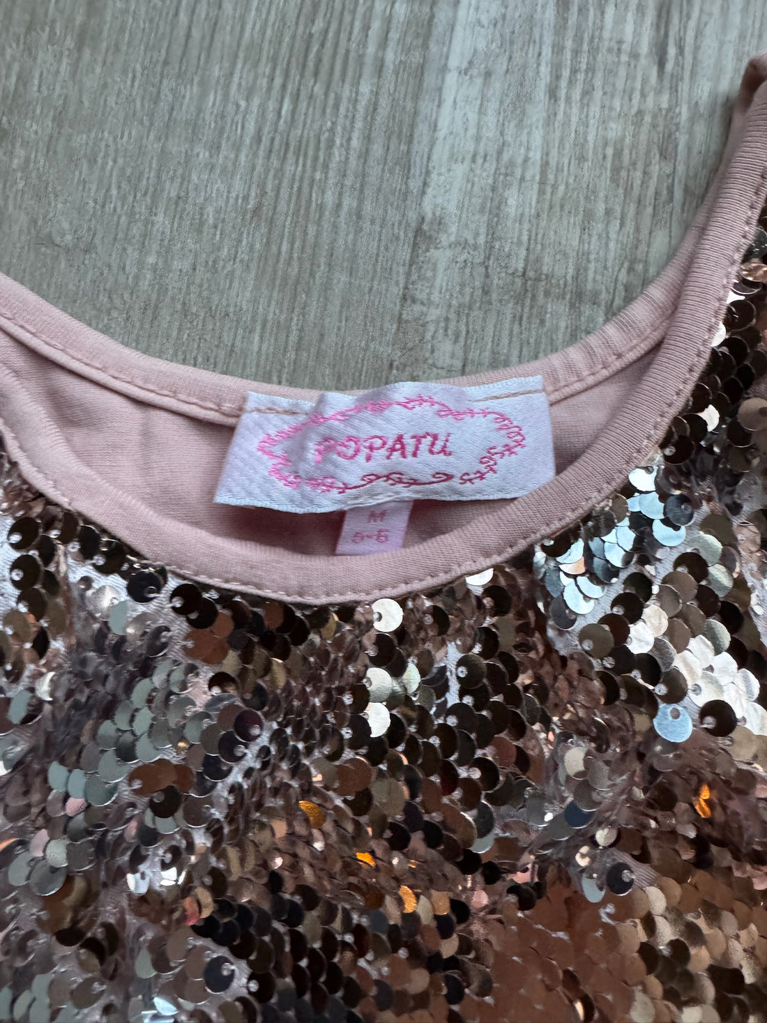 Popatu Pink Sequins Tulle Dress