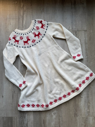 Hanna Andersson Reindeer Sweater Dress