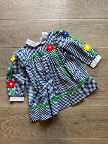 Youngland Vintage Blue Plaid Dress