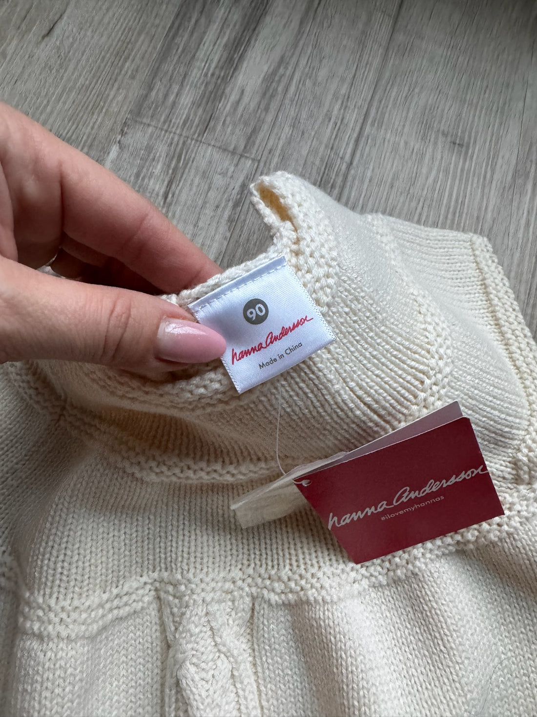 Hanna Andersson Cream Sweater Dress - NEW