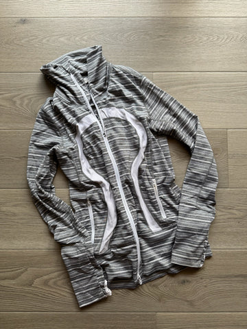 Lulu Grey Striped Jacket - AS IS