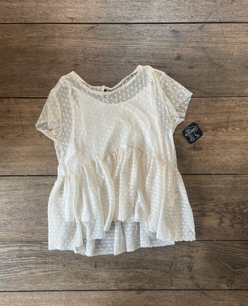 Zara White Tulle Top
