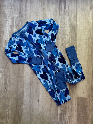 Boutique Blue Heart Bamboo Pajamas