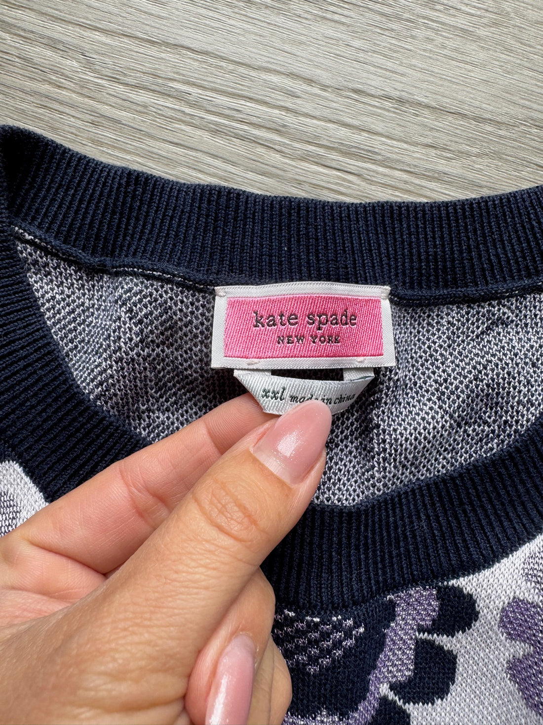 Kate Spade Navy Floral Top - W