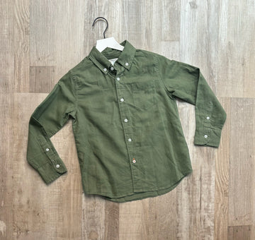 CrewCuts Olive Button Down