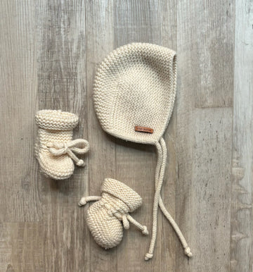Littles Collective Knit Bonnet Set