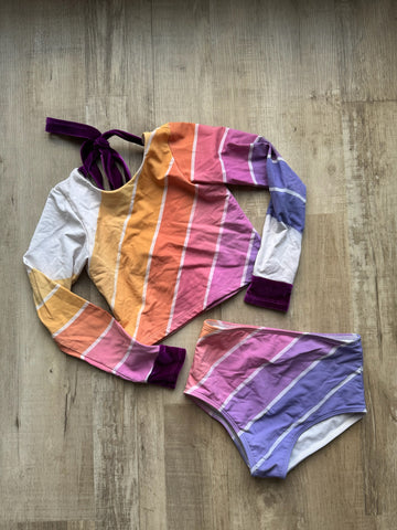 Saint Ida Purple Rainbow Swimsuit