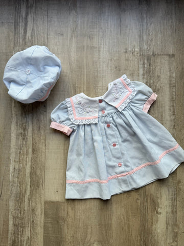 BT Kids Vintage Blue Dress w/ Hat