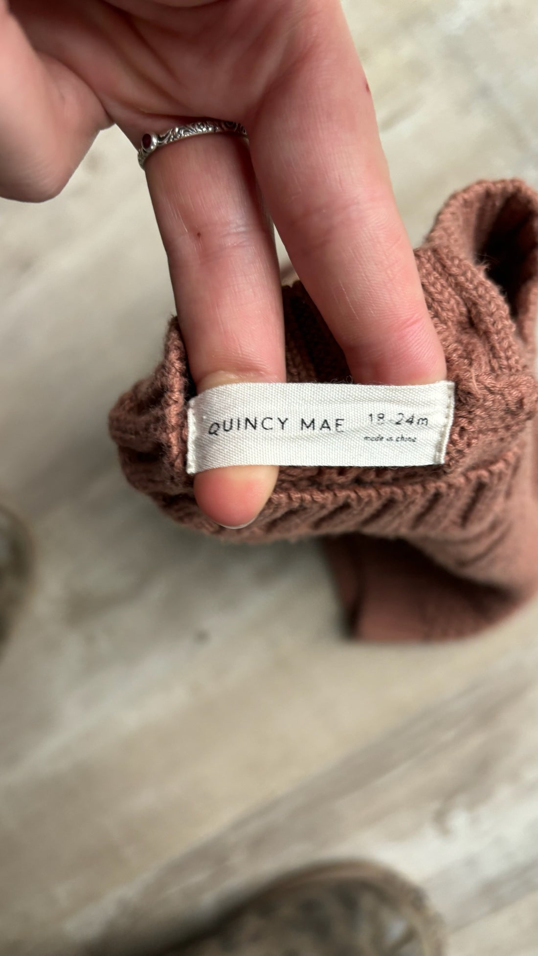 Quincy Mae Brown Sweater