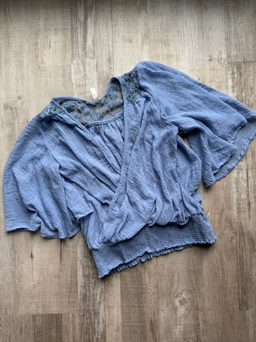 Free People Blue Top