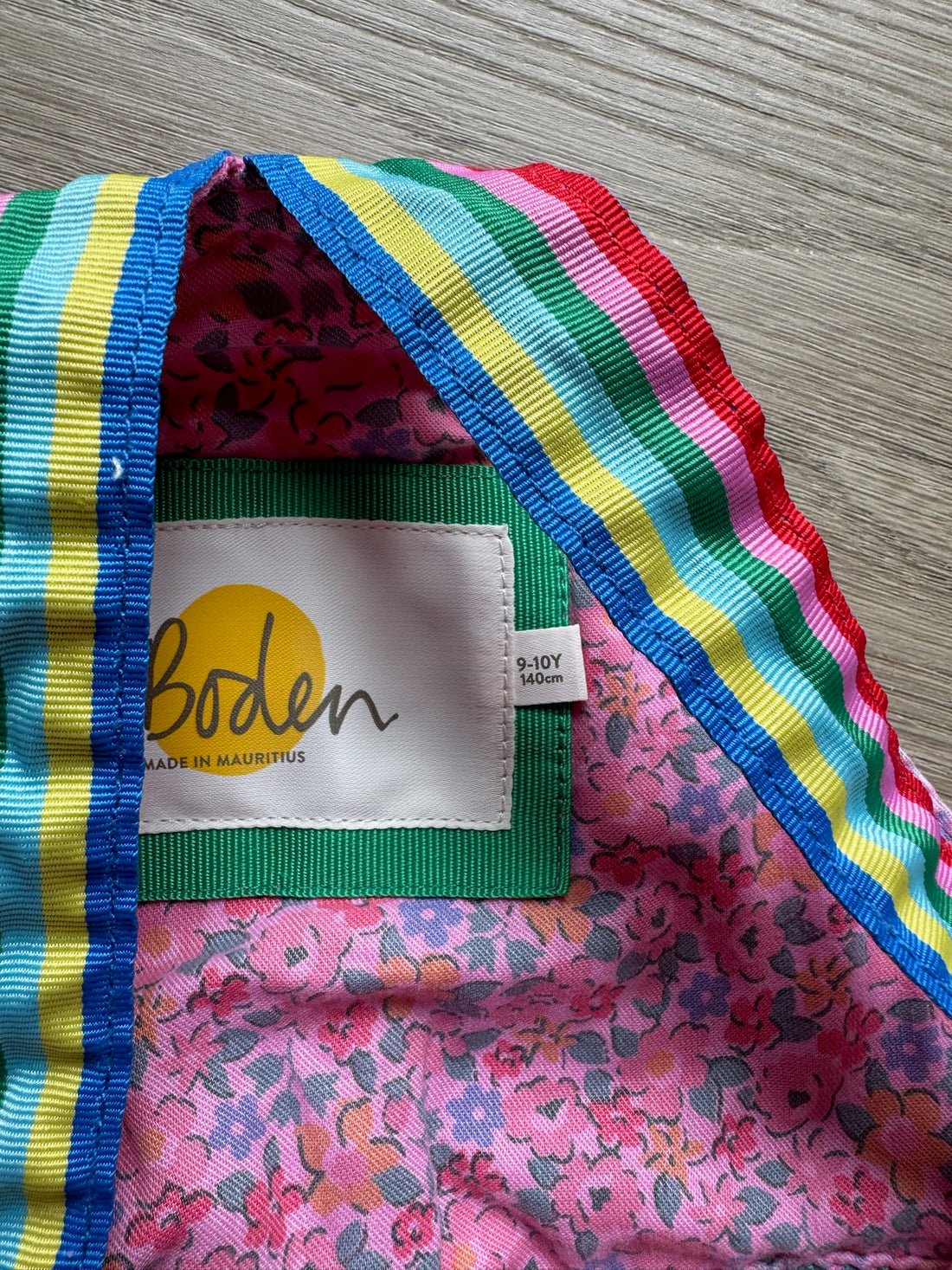 Boden Pink Rainbow Overalls