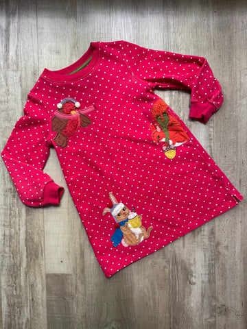 Mini Boden Red Christmas Dress - AS IS