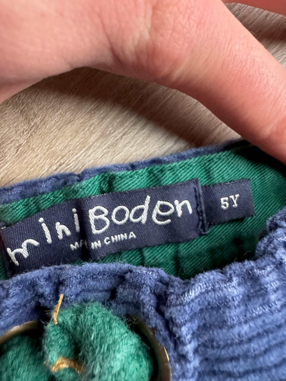Mini Boden Navy Cord Pants