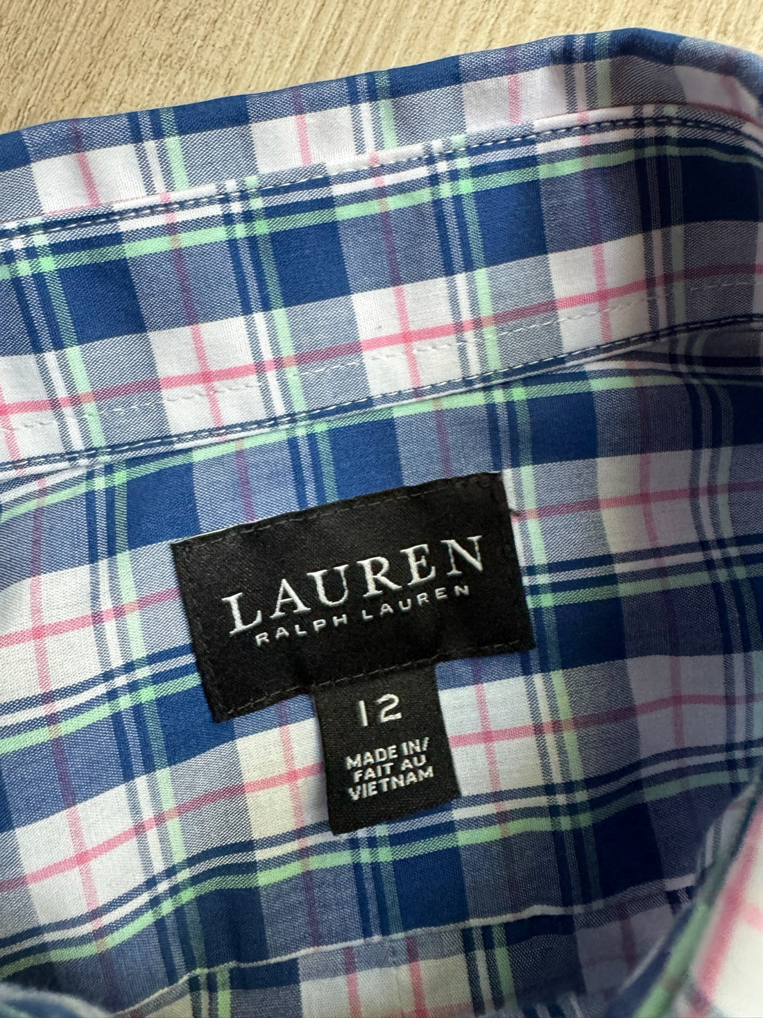 Ralph Lauren Blue Plaid Button Down