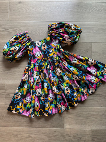 Wild Rich Kids Black Mickey Mouse Dress