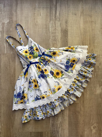 Spicey Jellybean Kids Sunflower Dress