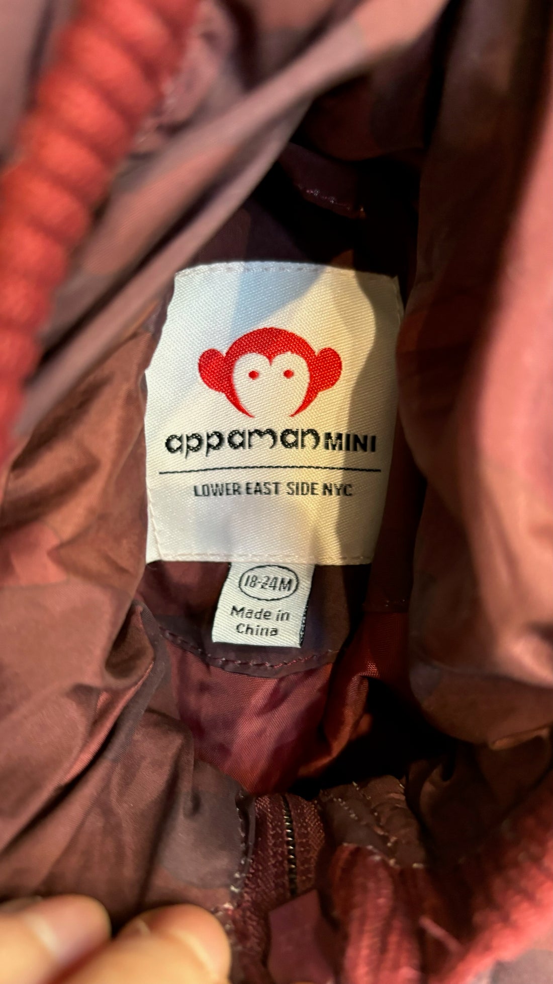 Appaman Burgundy Puffer Coat