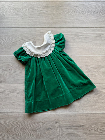 Sylvia Wayte Green Velour Dress