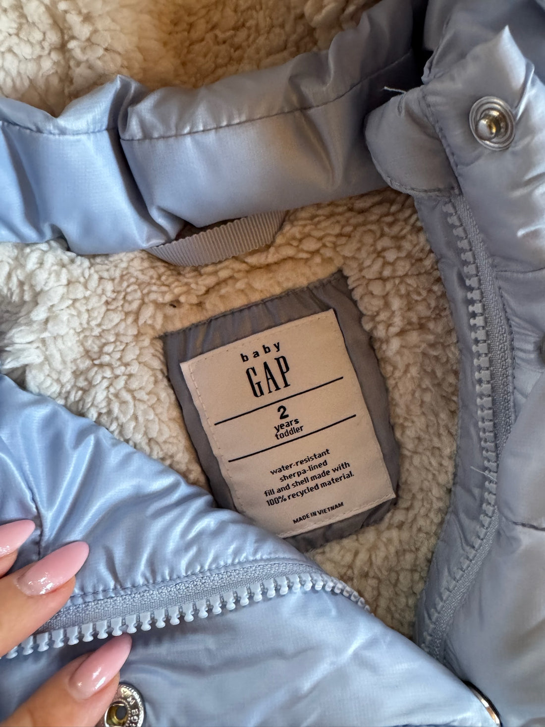 Gap Blue Puffer Coat