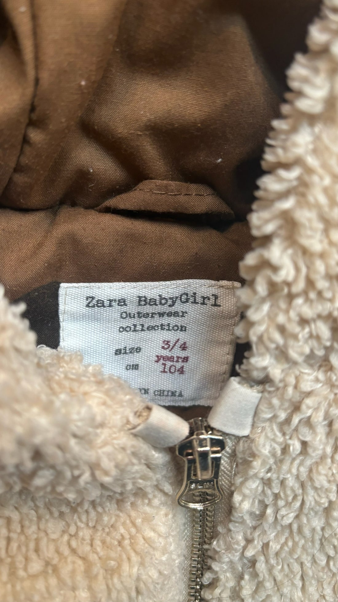 Zara Tan Sherpa Jacket