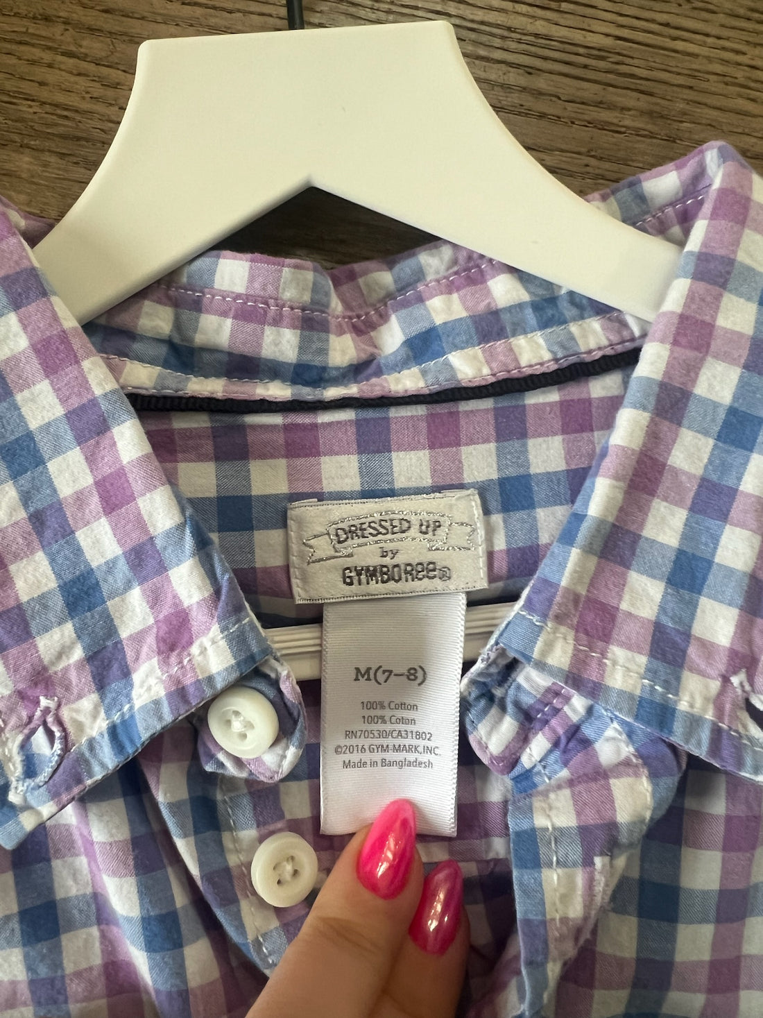 Gymboree Purple & Blue Button Down