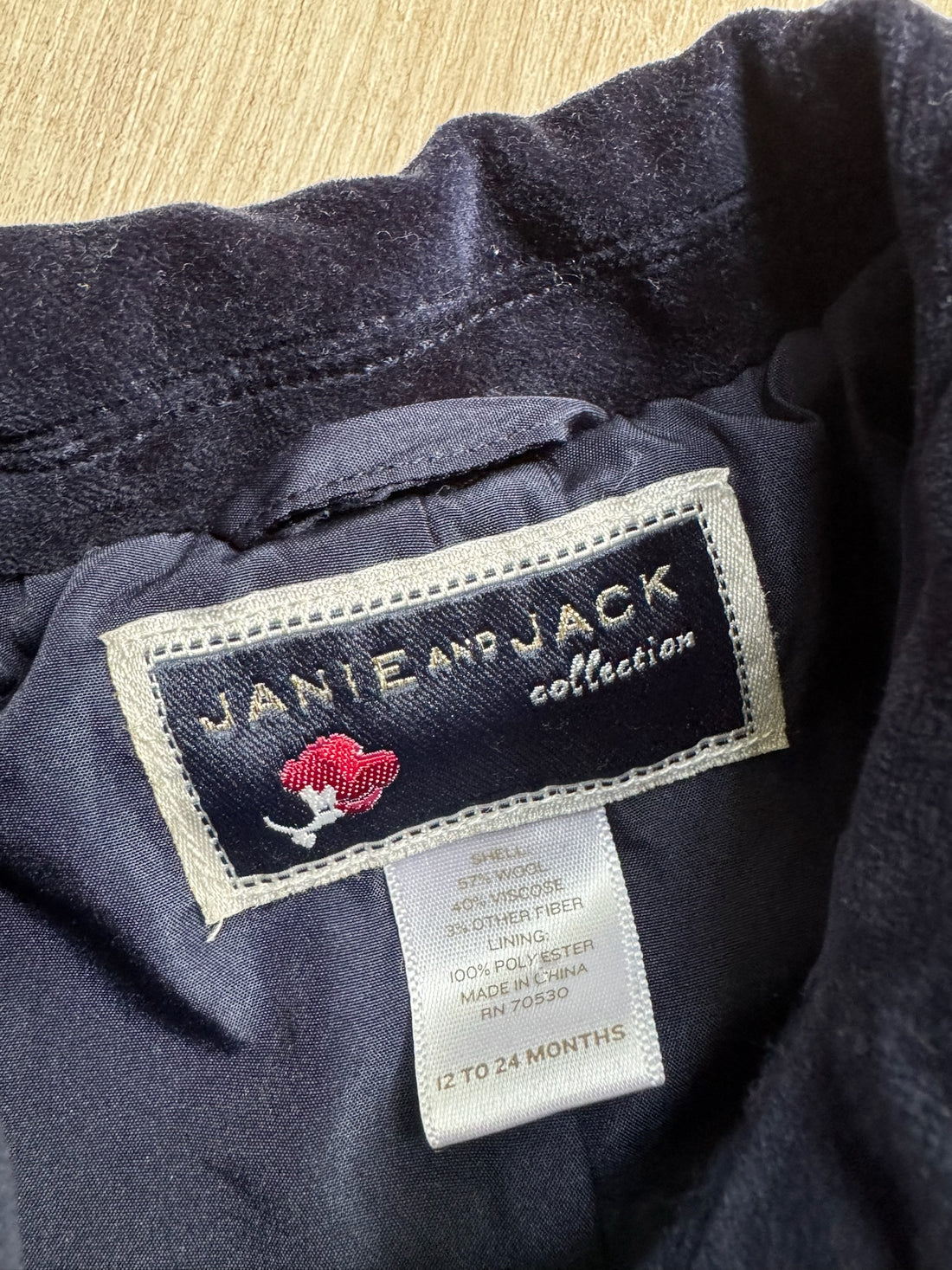 Janie & Jack Navy Wool Coat