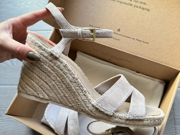 Vince Taupe Wedge Sandals - NEW