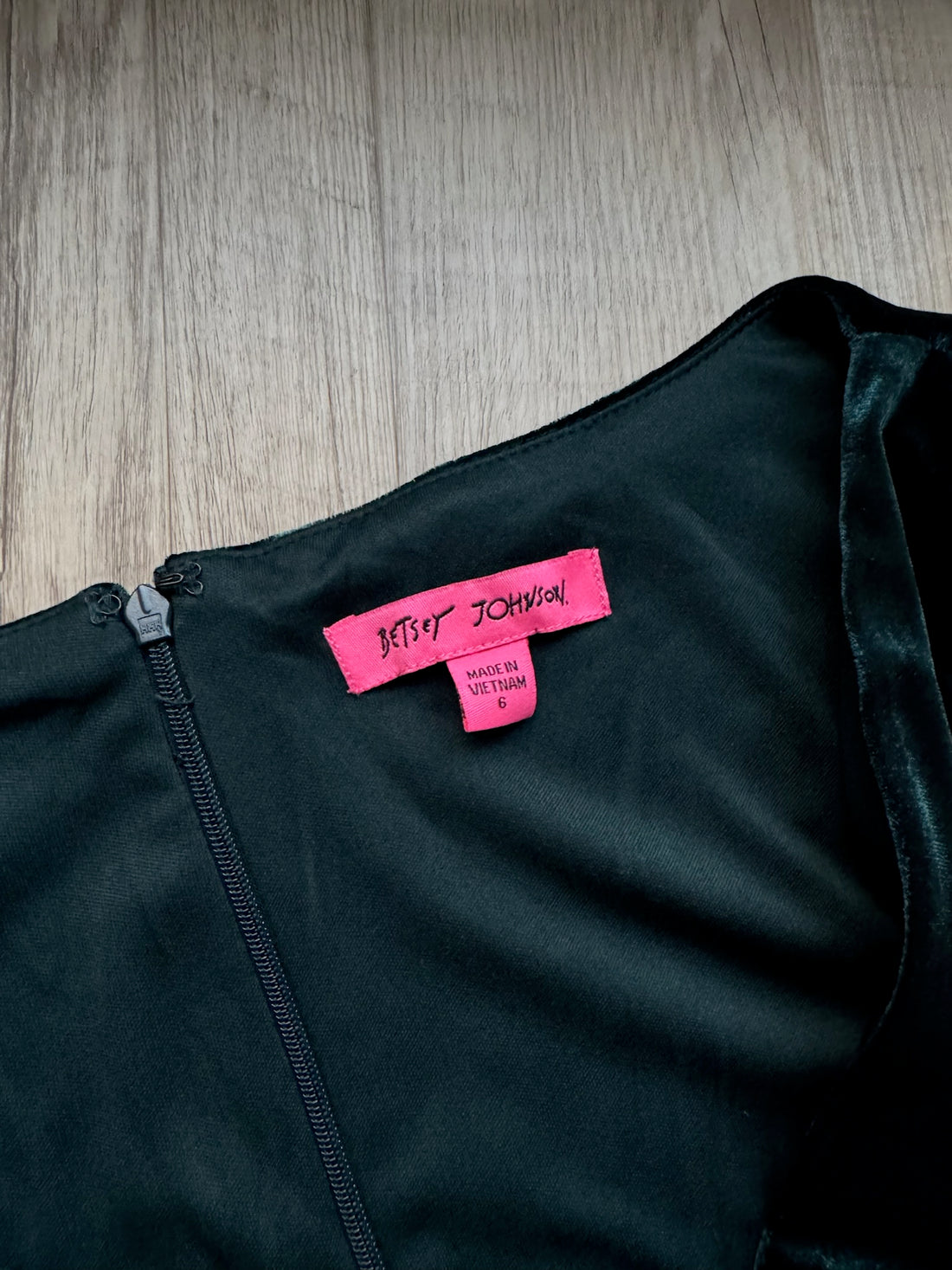 Betsy Johnson Green Velour Dress