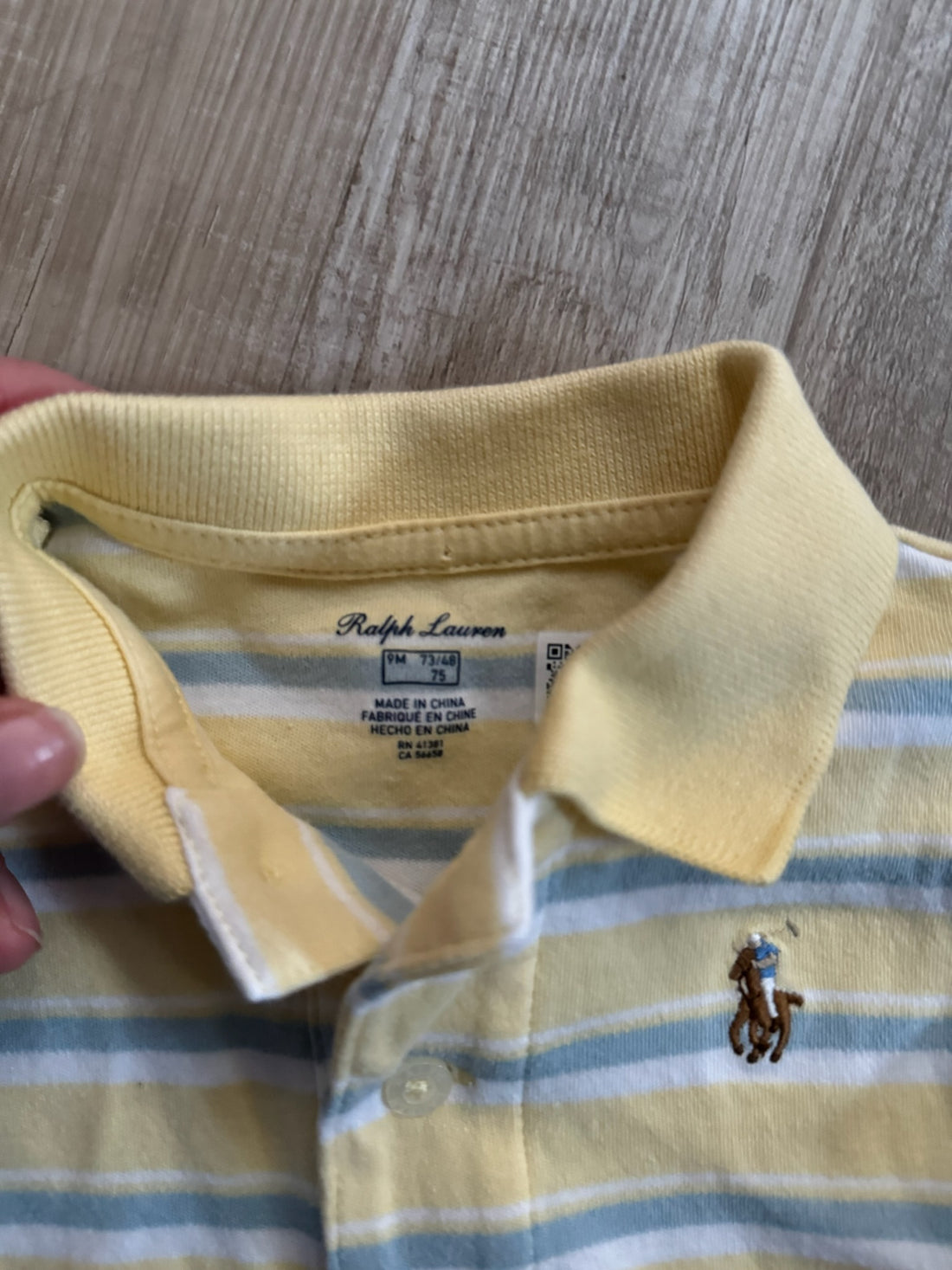 Ralph Lauren Yellow Blue Striped Polo