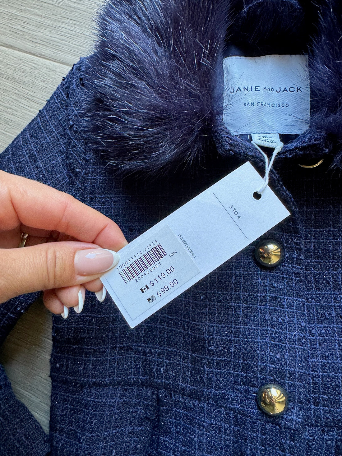 Janie & Jack Navy Coat - NEW