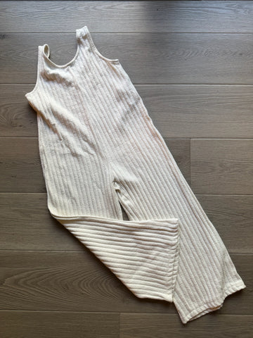 Zara Cream Ribbed Romper