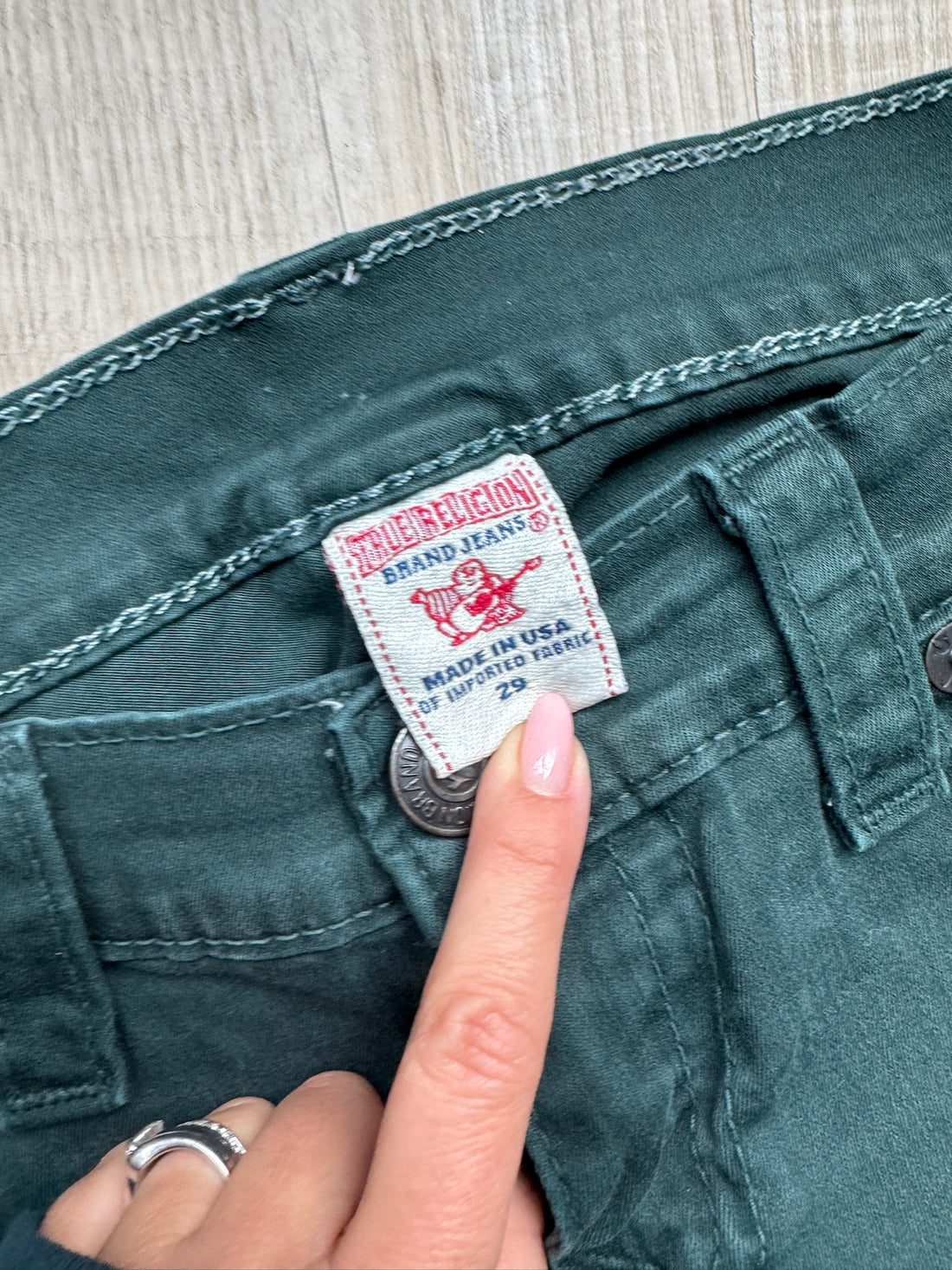 True Religion Green Jeans