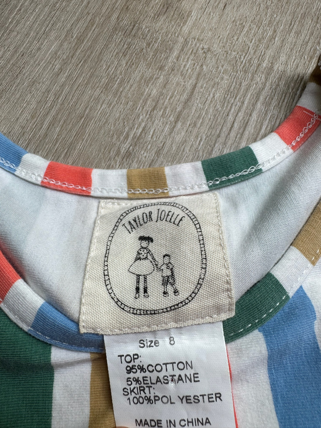 Taylor Joelle Striped Tulle Dress