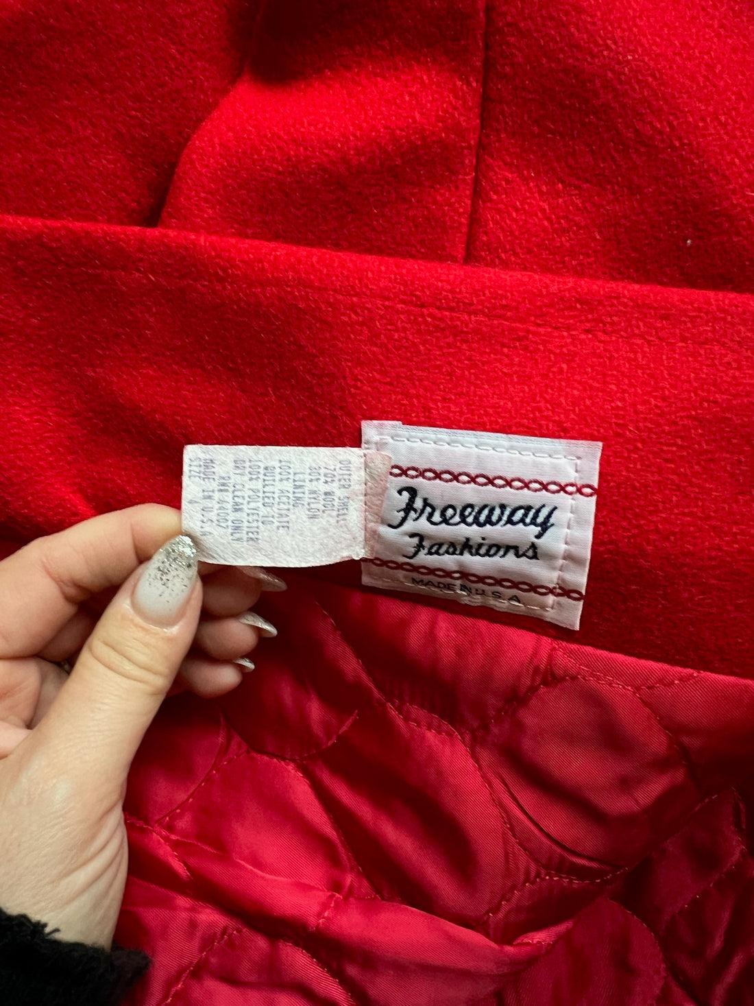 Vintage Red Wool Coat & Hat