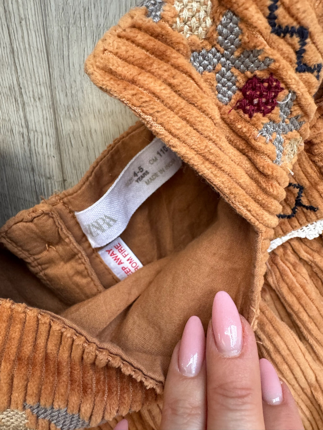 Zara Brown Cord Overalls