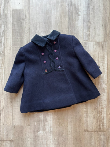 Vintage Navy Wool Coat