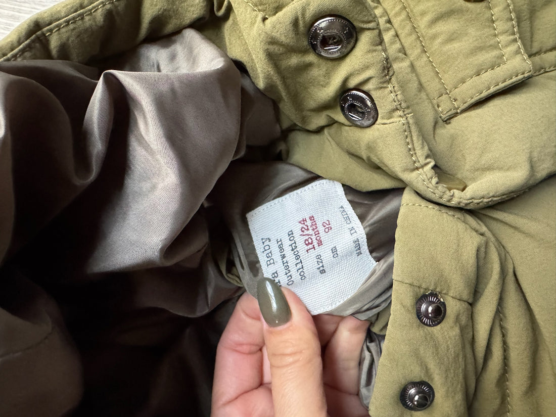 Zara Green Puffer Coat