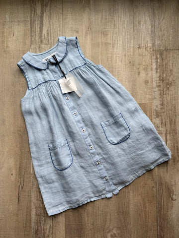 Zara Blue Linen Dress - NEW
