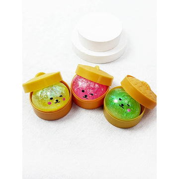 Mini Glittered Dumpling Squishy with Steamer