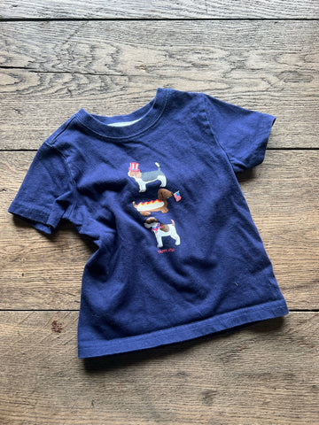 Janie and Jack Dog Tee Navy