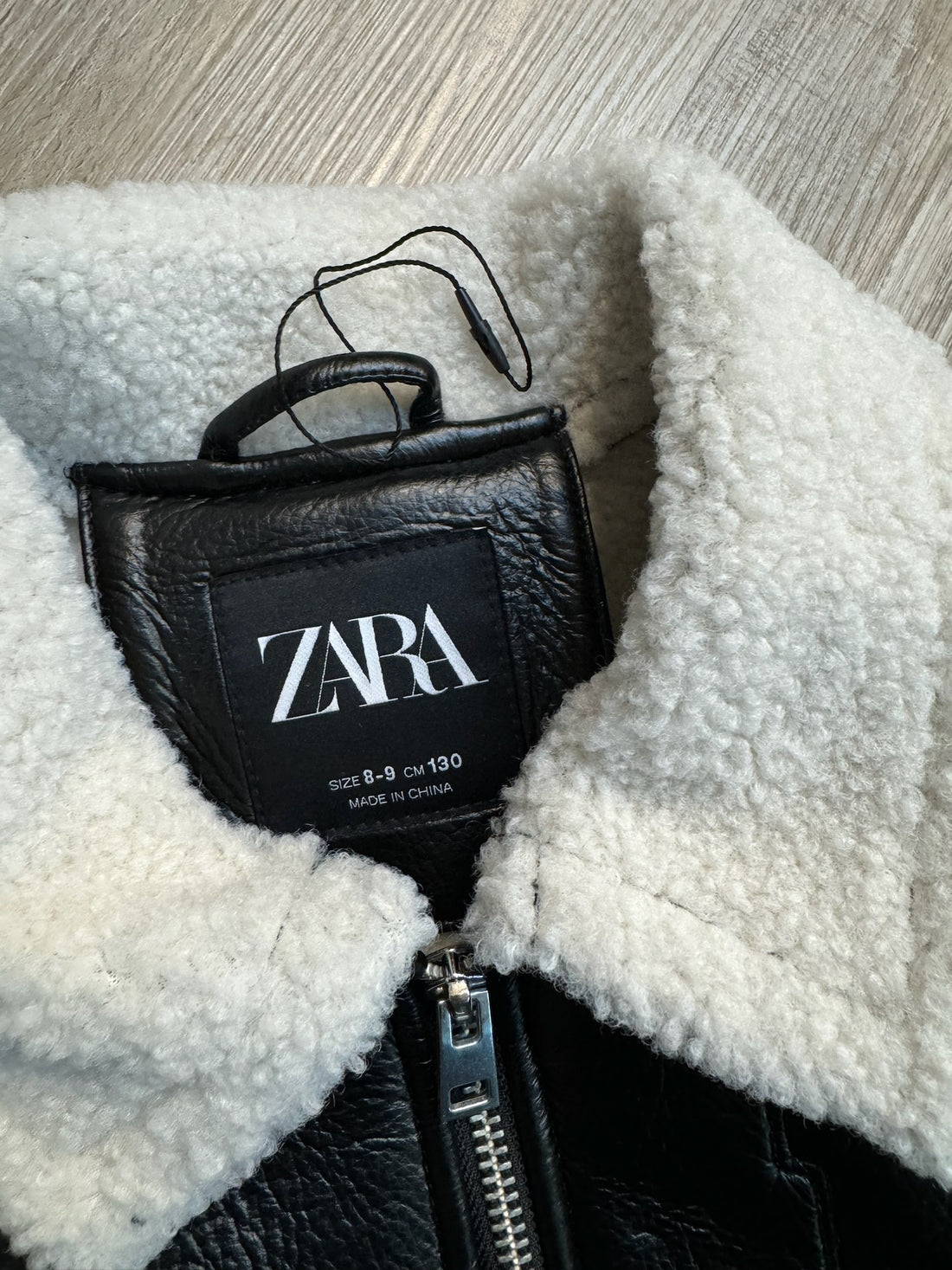 Zara Black Jacket w/ Sherpa Collar